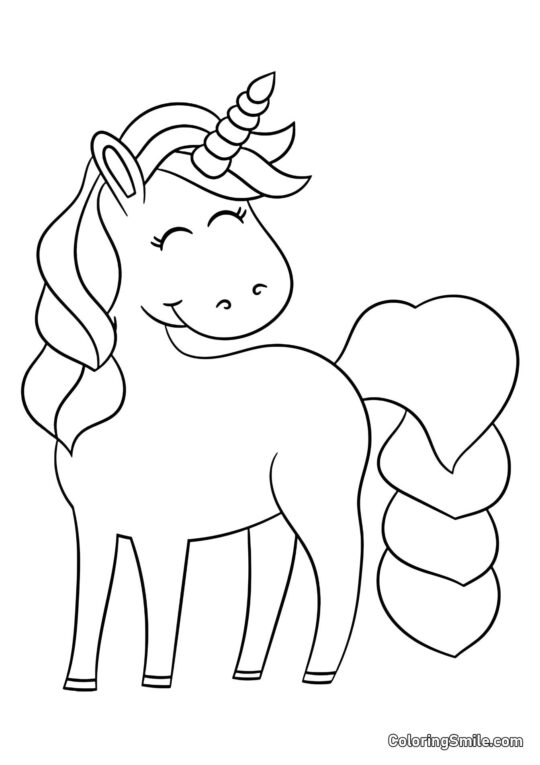 Unicorno adorabile - Pagina da Colorare