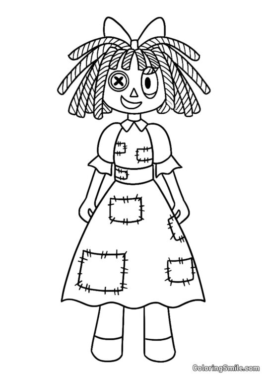 Ragata dal Fantastico Cerchio Digitale - Pagina da Colorare