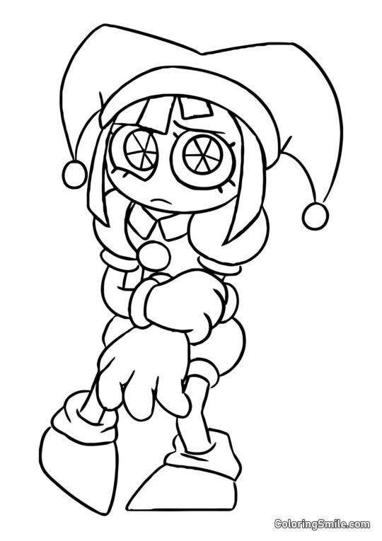 Pomni – Nuova nel Cerchio Digitale - Pagina da Colorare