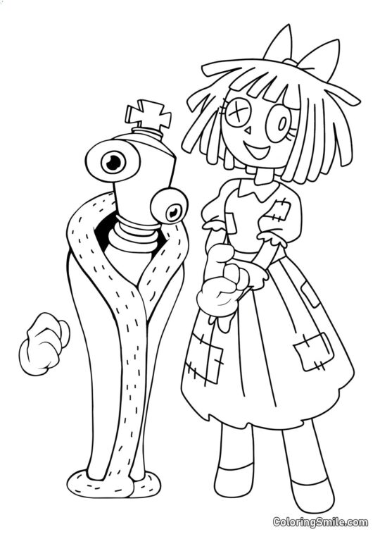 Corallo e Ragata - Pagina da Colorare