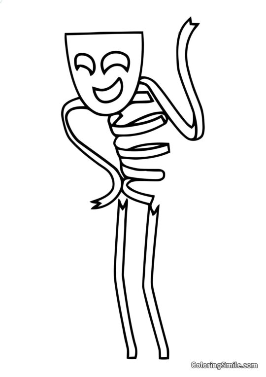 Gangl Fà un Gesto con la Mano - Pagina da Colorare