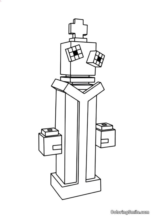 Corallo in Stile Maynkraft - Pagina da Colorare