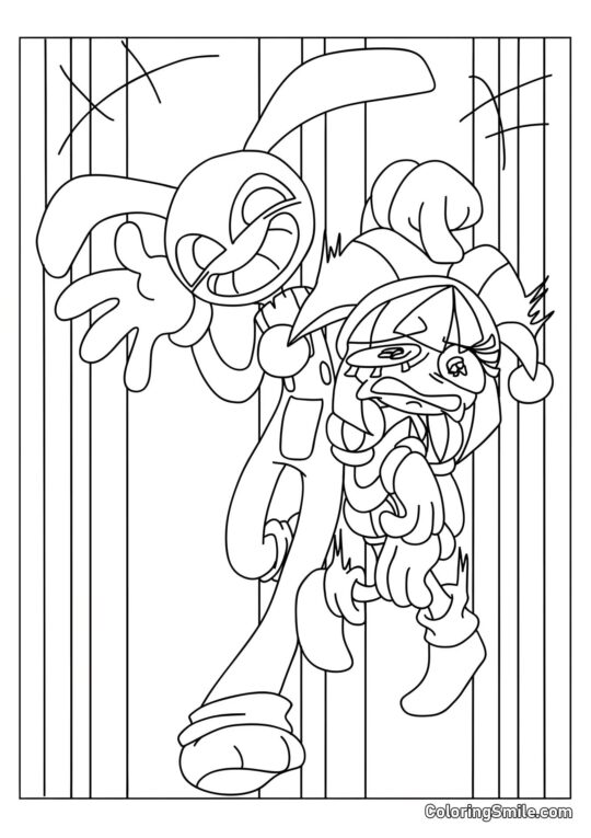 Jacks Spaventa Pomni - Pagina da Colorare