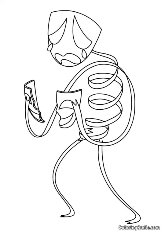 Gangl Piange per la Maschera Slam - Pagina da Colorare