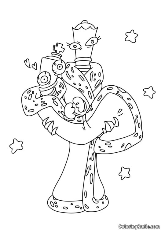 Corallo tra le Mani di Quineer - Pagina da Colorare