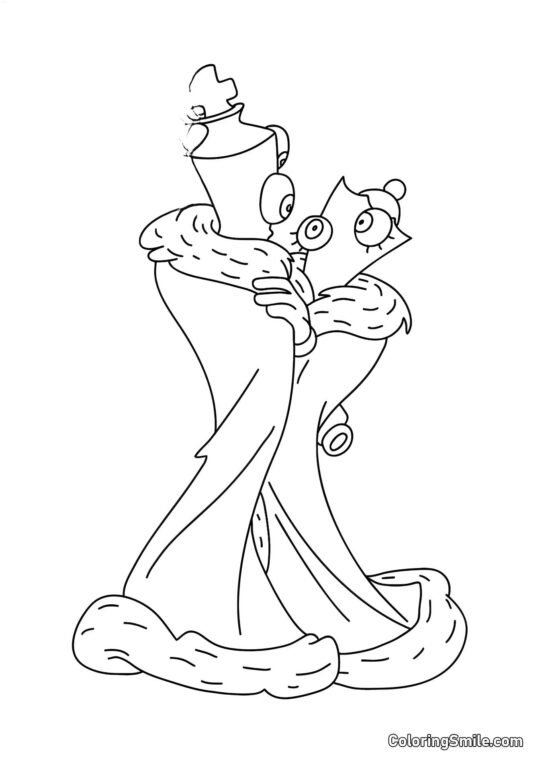 Corallo e Quineer Ballano - Pagina da Colorare