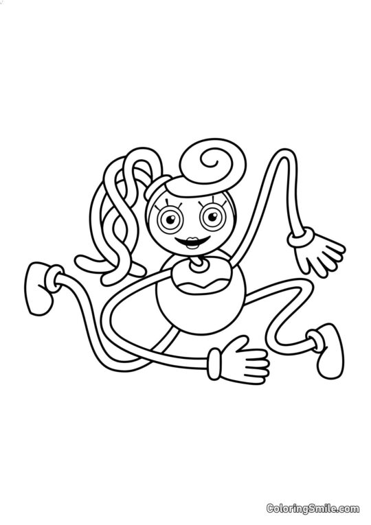 Mamma Lunghe Gambe Mamma Lunghe Gambe - Pagina da Colorare