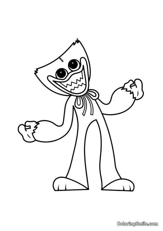 Mostro gigante blu Huggy Wuggy Mostro gigante blu Huggy Wuggy - Pagina da Colorare