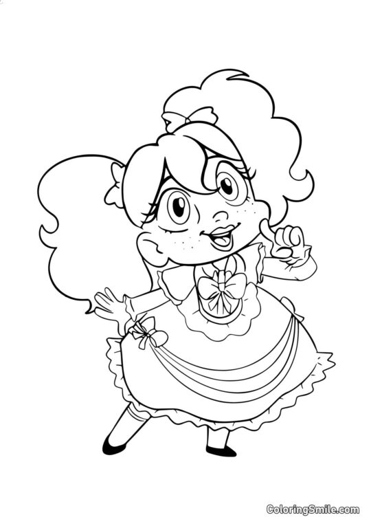 Bambola di Poppy Playtime Bambola di Poppy Playtime - Pagina da Colorare