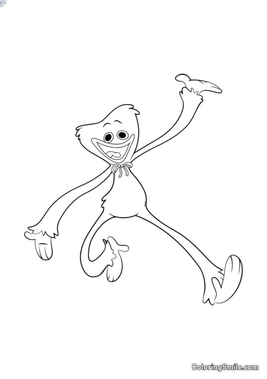 Huggy Wuggy che corre verso Huggy Wuggy che corre verso - Pagina da Colorare