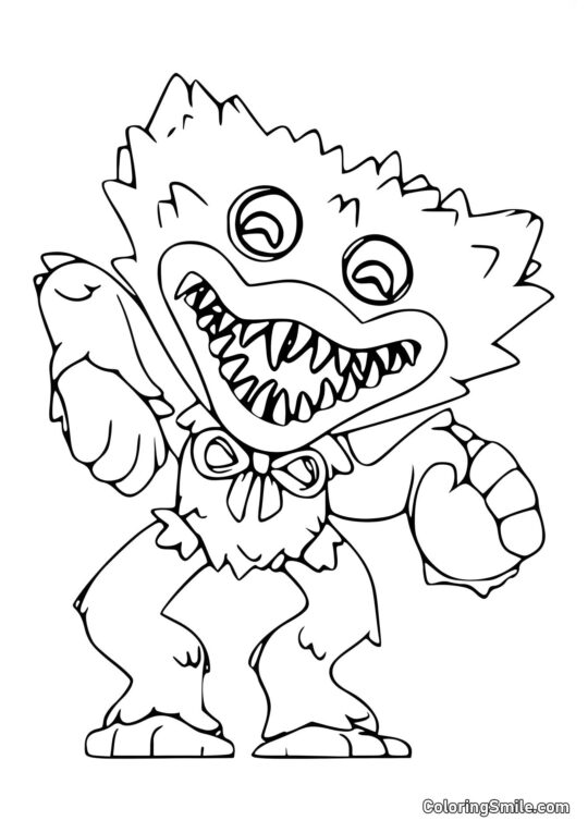 Huggy Wuggy giocoso Huggy Wuggy giocoso - Pagina da Colorare