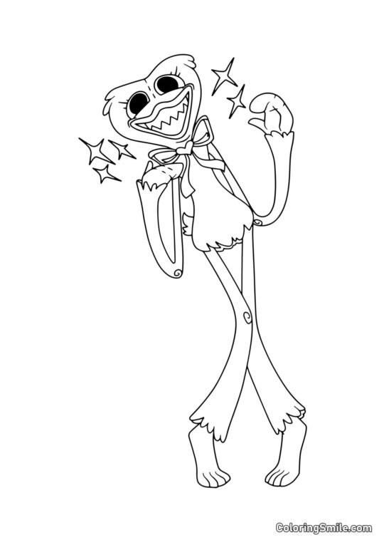 Huggy Wuggy che si diverte Huggy Wuggy che si diverte - Pagina da Colorare