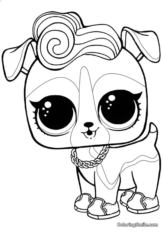 LOL cucciolo di cane DJ K9 LOL cucciolo di cane DJ K9 - Pagina da Colorare