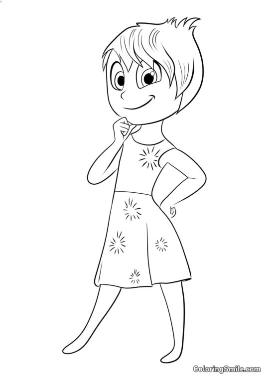 Gioia Energica da Inside Out 2 - Pagina da Colorare