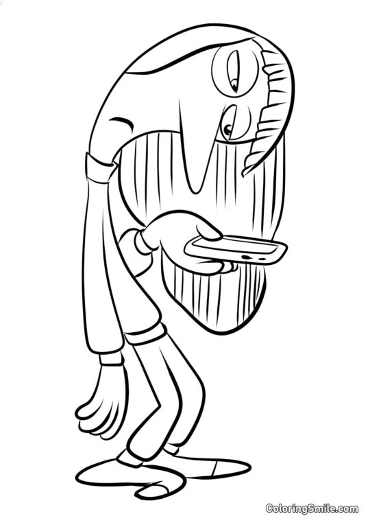 Emozione Tristezza con telecomando - Pagina da Colorare