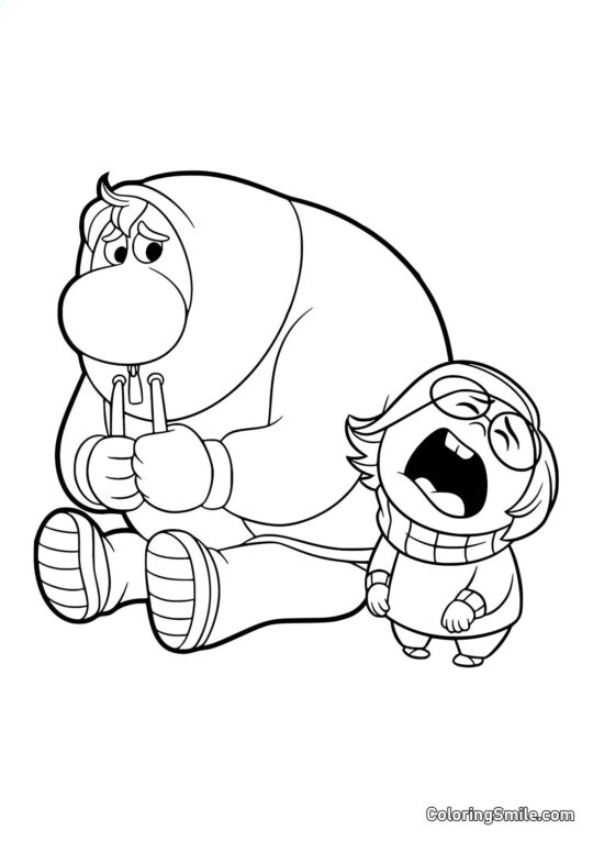 Emozioni Vergogna e Tristezza - Pagina da Colorare