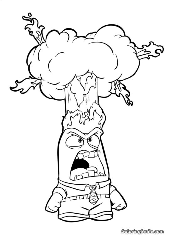 Emozione Esplosiva Rabbia - Pagina da Colorare