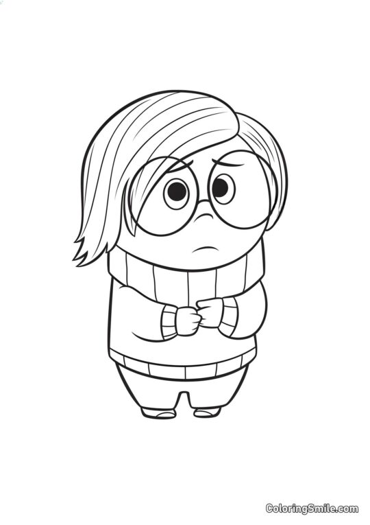 Tristezza - Pagina da Colorare