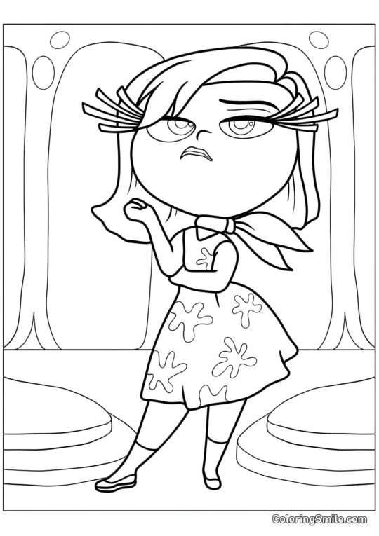 Emozione Scontenta Disgusto - Pagina da Colorare