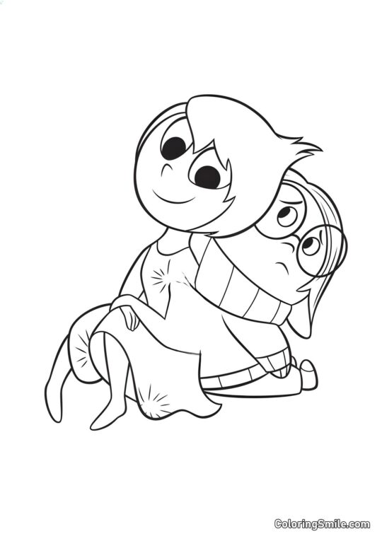 Gioia e Tristezza - Pagina da Colorare