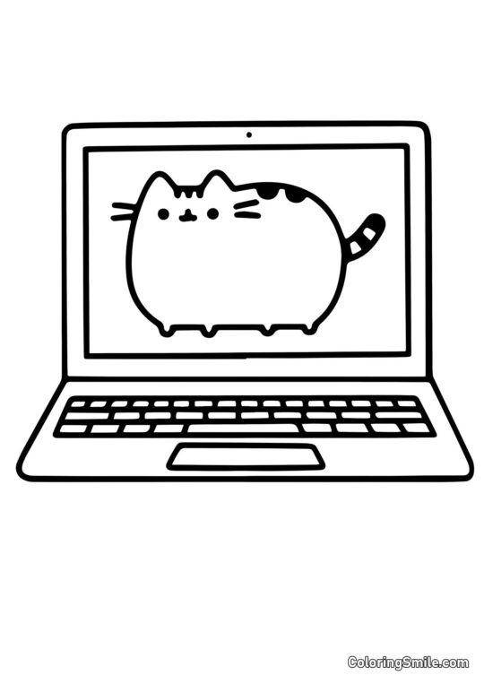Pusheen il gatto quaderno - Pagina da Colorare