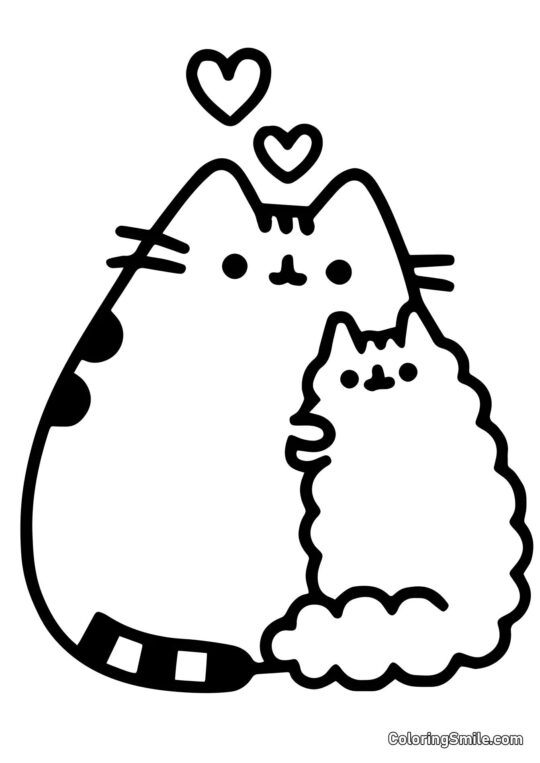 Pusheen e Stormy - Pagina da Colorare