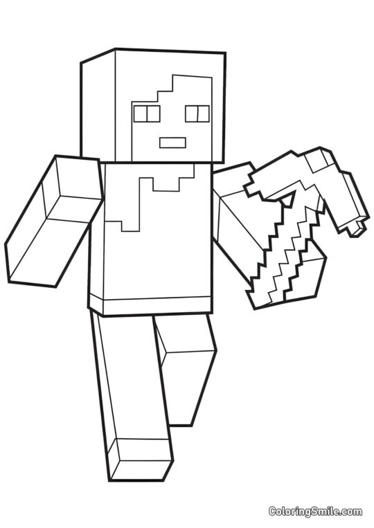 Alex con Piccone Alex con Piccone - Pagina da Colorare