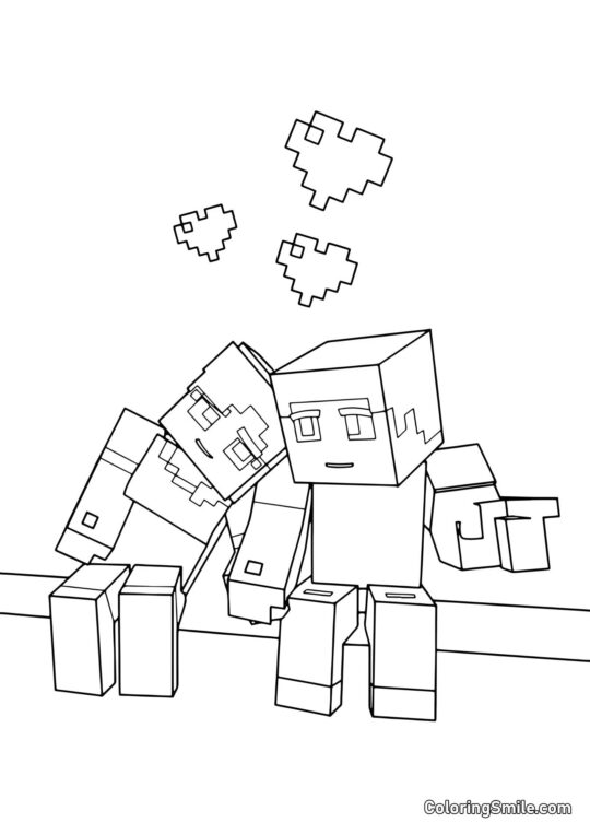 Amando Alex e Steve Amando Alex e Steve - Pagina da Colorare