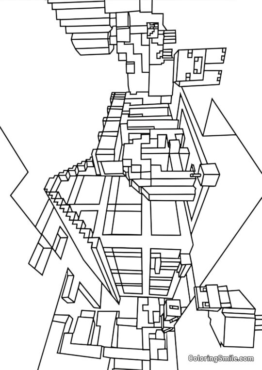 Casa di Minecraft Casa di Minecraft - Pagina da Colorare
