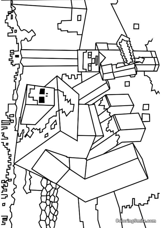 Robot e Steve Robot e Steve - Pagina da Colorare