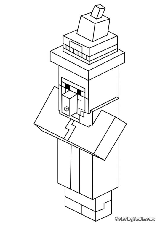 Strega di Minecraft Strega di Minecraft - Pagina da Colorare