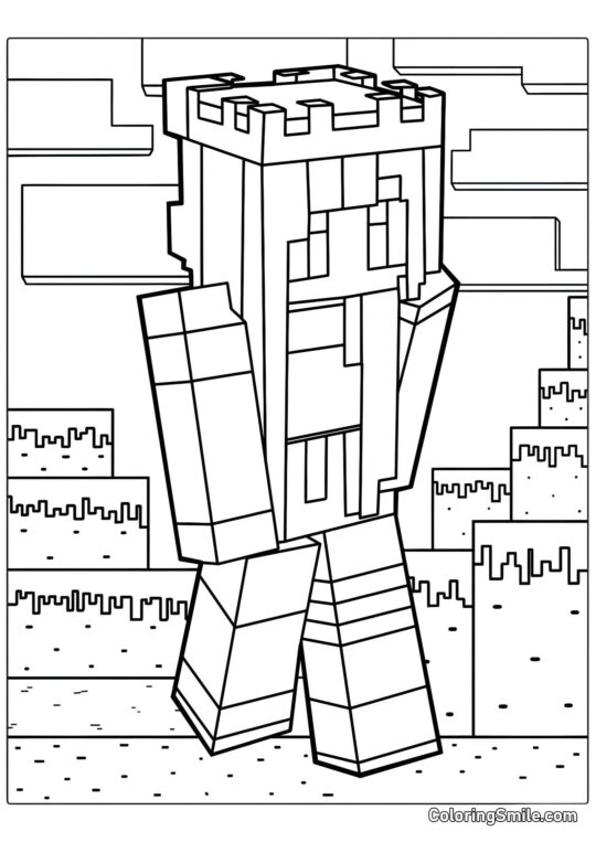 Questa è Alice in Stile Minecraft Questa è Alice in Stile Minecraft - Pagina da Colorare