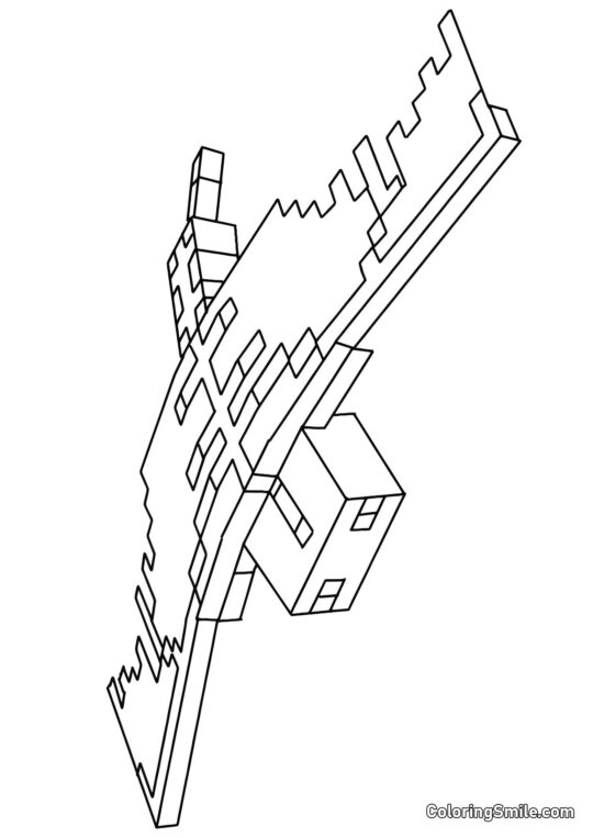 Fantasma di Minecraft Fantasma di Minecraft - Pagina da Colorare