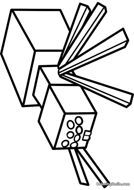 Ragno di Minecraft Ragno di Minecraft - Pagina da Colorare