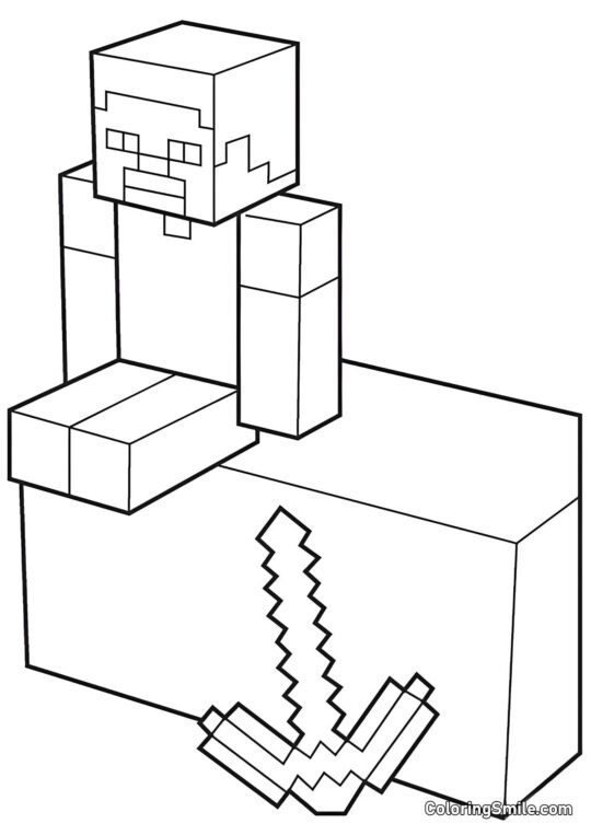 Uomo con Piccone Uomo con Piccone - Pagina da Colorare