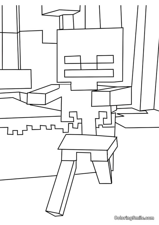 Scheletro che Avanza Scheletro che Avanza - Pagina da Colorare