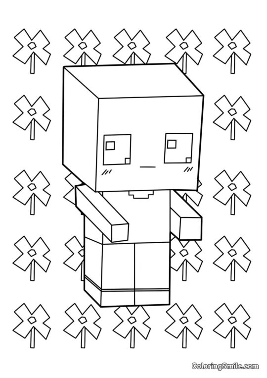 Steve Kawaii Steve Kawaii - Pagina da Colorare