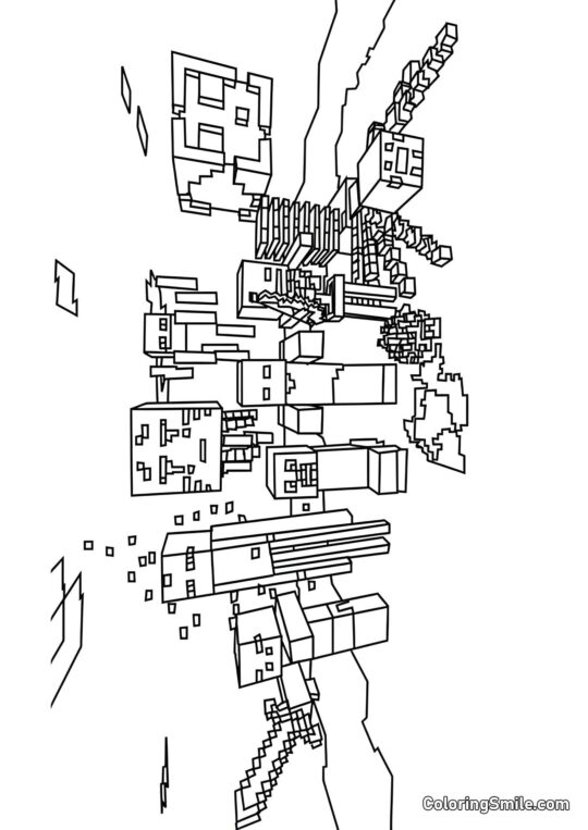 Mob di Minecraft Mob di Minecraft - Pagina da Colorare