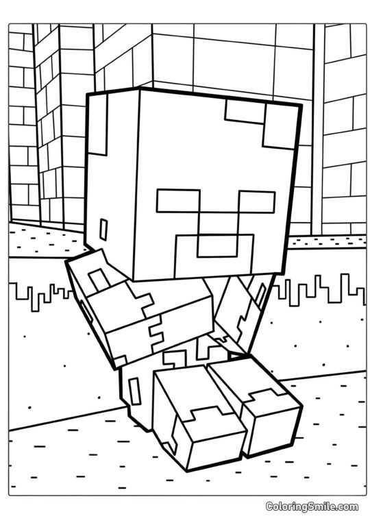 Baby Zombie di Minecraft Baby Zombie di Minecraft - Pagina da Colorare