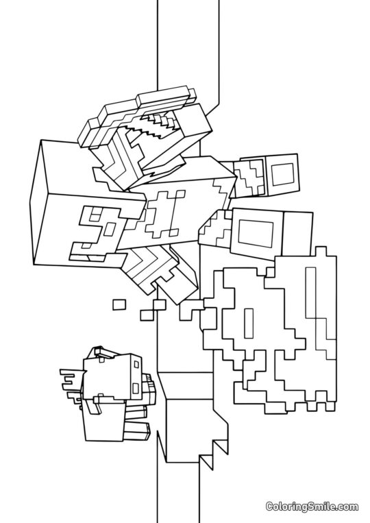 Steve Ha Acceso un Fuoco da Campo Steve Ha Acceso un Fuoco da Campo - Pagina da Colorare