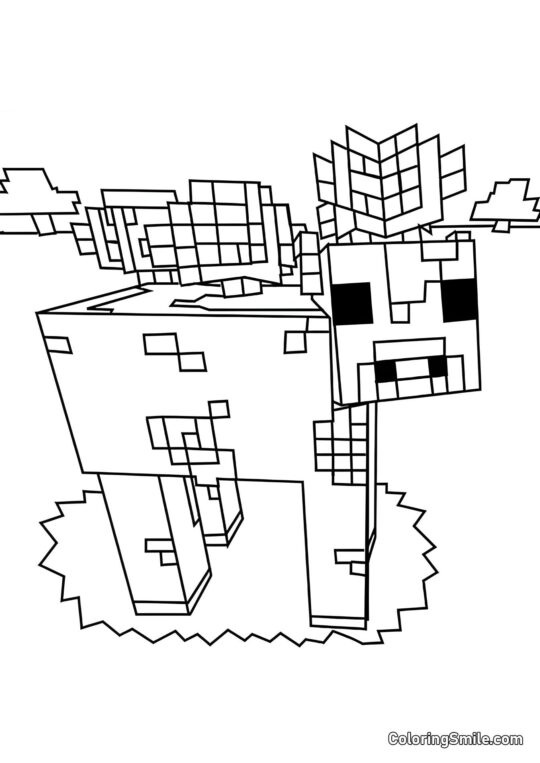 Mucca Fungosa Mucca Fungosa - Pagina da Colorare