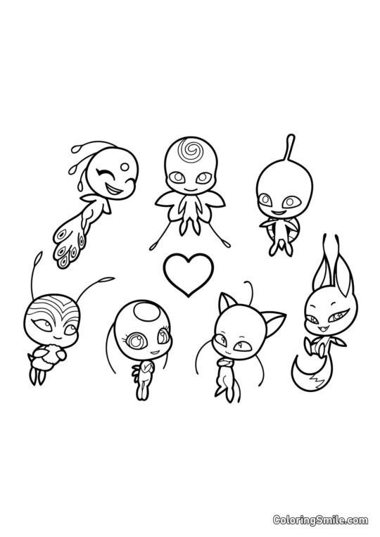 Molti Diversi Kwami Molti Diversi Kwami - Pagina da Colorare