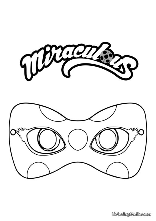 Maschera della Coccinella Maschera della Coccinella - Pagina da Colorare