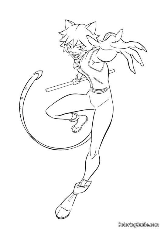 Cat Noir Cat Noir - Pagina da Colorare