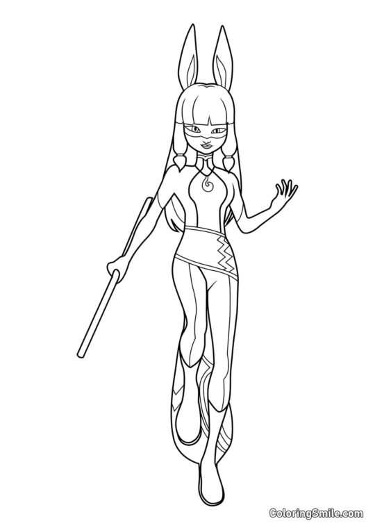 Volpina dalla Coccinella Volpina dalla Coccinella - Pagina da Colorare