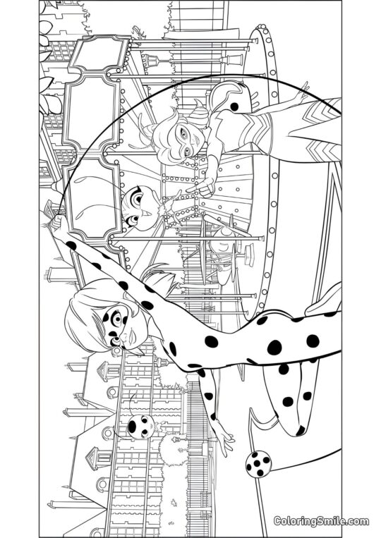 Coccinella e Regina Bee Coccinella e Regina Bee - Pagina da Colorare