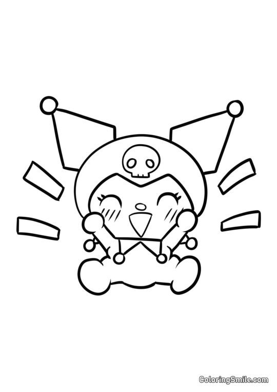 Kuromi emozionata - Pagina da Colorare