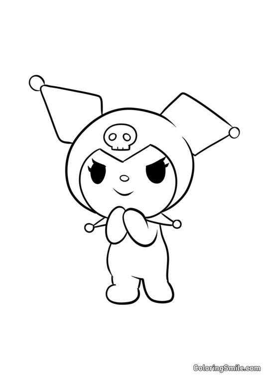 Kuromi vuole mettersi in mostra - Pagina da Colorare