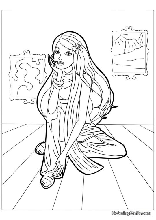 Attrice Barbie Attrice Barbie - Pagina da Colorare