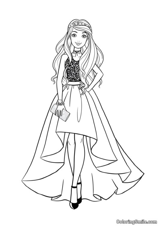 Barbie regina di bellezza Barbie regina di bellezza - Pagina da Colorare